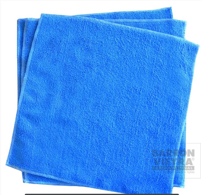 Paño de Microfibra Azul 30 x 30 cm Pack de 5 UNIDADES - COMCER