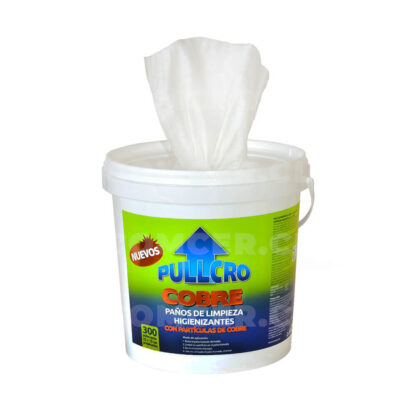 Paños higienizante Pullcro con partículas de cobre 300 Unidades
