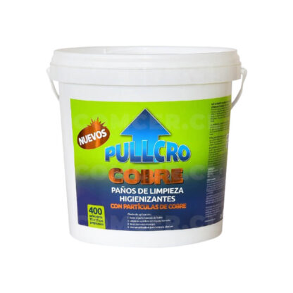 Paños higienizante Pullcro Con Partículas De Cobre 400 Unidades
