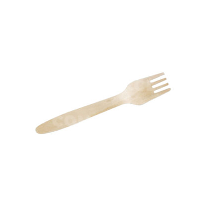 Tenedor de madera compostable 100 unidades