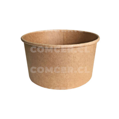 50 platos bowl de cartón kraft de 1000 cc