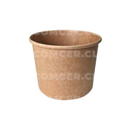 25 potes de cartón kraft impermeable de 350 cc (12 Oz)